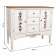 Aparador Alexandra House Living Blanco Madera de abeto Madera MDF 40 x 86 x 100 cm