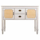 Sideboard Alexandra House Living White Rattan Fir wood 36 x 82 x 108 cm