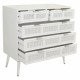 Cómoda Alexandra House Living Blanco Bambú Madera MDF 39 x 81 x 80 cm