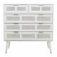 Cómoda Alexandra House Living Blanco Bambú Madera MDF 39 x 81 x 80 cm