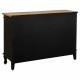 Sideboard Alexandra House Living Black Glass Fir wood MDF Wood 36 x 80 x 120 cm