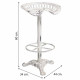 Taburete Alexandra House Living Blanco Hierro 34 x 80 x 44 cm