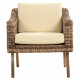Table Set with 2 Armchairs Alexandra House Living Brown Natural 4 Pieces