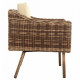Table Set with 2 Armchairs Alexandra House Living Brown Natural 4 Pieces