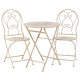 Conjunto de Mesa con 2 Sillas Alexandra House Living Blanco 60 x 75 x 60 cm