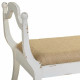 Bench Alexandra House Living White Sponge Fir wood MDF Wood 45 x 78 x 90 cm