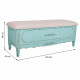 Bench Alexandra House Living Blue Sponge Fir wood MDF Wood 43 x 48 x 120 cm