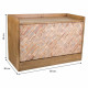 Bench Alexandra House Living Brown Natural Paolownia wood MDF Wood 38 x 53 x 80 cm Shoe Rack