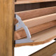 Bench Alexandra House Living Brown Natural Paolownia wood MDF Wood 38 x 53 x 80 cm Shoe Rack