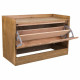 Bench Alexandra House Living Brown Natural Paolownia wood MDF Wood 38 x 53 x 80 cm Shoe Rack