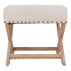 Bench Alexandra House Living Grey Cream 46 x 46 x 49 cm