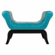 Bench Alexandra House Living Blue Polyurethane MDF Wood 40 x 65 x 90 cm