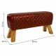 Banqueta Alexandra House Living Cuero Madera de mango 46 x 35 x 89 cm