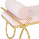 Bench Alexandra House Living Gold Metal Sponge MDF Wood 49 x 53 x 112 cm