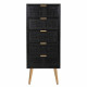 Chest of drawers Alexandra House Living Black Golden MDF Wood