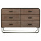 Cómoda Alexandra House Living Marrón Madera Hierro Chapa Madera de abeto 40 x 78 x 120 cm