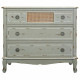 Cómoda Alexandra House Living Gris Ratán Madera de abeto Madera MDF 38 x 80 x 90 cm