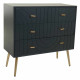 Cómoda Alexandra House Living Dorado Gris oscuro Madera MDF 78 x 37 x 80 cm
