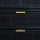 Chest of drawers Alexandra House Living Black Golden MDF Wood