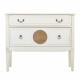 Chest of drawers Alexandra House Living White Rattan Fir wood MDF Wood 72 x 38 x 88 cm