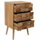 Cajonera Alexandra House Living Natural Madera de Paulonia 75 x 38 x 45 cm