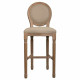 Taburete Alexandra House Living Marrón Lona Madera de caucho 42 x 121 x 48 cm