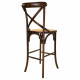 Taburete Alexandra House Living Marrón Ratán Abedul 53 x 116 x 45 cm