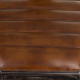 Stool Alexandra House Living Brown Black Leather Iron 53 x 105 x 49 cm