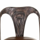 Stool Alexandra House Living Brown Black Leather Iron 53 x 105 x 49 cm