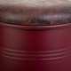 Stool Alexandra House Living Red Polyurethane Metal Particleboard 47 x 27 x 33 cm