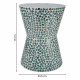 Taburete Alexandra House Living Azul Madera MDF 35 x 50 x 35 cm