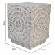 Taburete Alexandra House Living Gris Madera MDF 35 x 45 x 35 cm