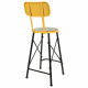 Taburete Alexandra House Living Amarillo Hierro 40 x 100 x 46 cm