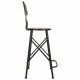 Taburete Alexandra House Living Negro Hierro 40 x 100 x 46 cm