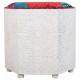 Taburete Alexandra House Living Blanco Madera de mango 46 x 41 x 46 cm