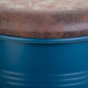 Taburete Alexandra House Living Azul Poliuretano Metal Esponja Madera MDF 47 x 27 x 33 cm
