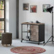 Stool Alexandra House Living Grey Wood synthetic rattan 40 x 48 x 40 cm
