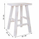 Taburete Alexandra House Living Blanco Pino 25 x 50 x 35 cm