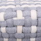 Stool Alexandra House Living White Grey Bamboo Sponge MDF Wood 40 x 36 x 40 cm