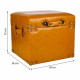 Taburete Alexandra House Living Amarillo Poliuretano Madera MDF 38 x 35 x 38 cm