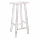 Taburete Alexandra House Living Blanco Pino 25 x 70 x 35 cm