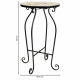 Flower Pot Stand Alexandra House Living Black Iron Tile 35 x 60 x 35 cm