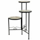 Flower Pot Stand Alexandra House Living Black Iron Tile 30 x 68 x 30 cm