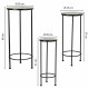 Soporte para Maceta Alexandra House Living Negro Hierro Azulejo 30 x 68 x 30 cm 3 Piezas