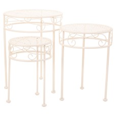 Flower Pot Stand Alexandra House Living White Metal Iron 30 x 120 x 30 cm