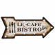 Placa de Pared Alexandra House Living Le Cafe Bistro Blanco Hierro 27 x 5 x 65 cm Iluminación