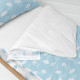 Quilt Cover without Filling HappyFriday Basic Kids Clouds Blue 105 x 200 cm