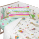 Cot protector HappyFriday Moshi Moshi Cute llamas Multicolour 210 x 40 cm