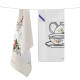 Kitchen Cloth HappyFriday Time To Tea Multicolour 70 x 50 cm (2 Units)