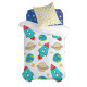 Duvet cover set HappyFriday Mr Fox Space rocket Multicolour Single 2 Pieces